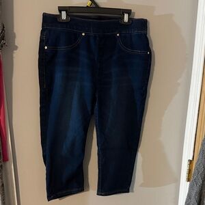 Seven7 Dark Blue Ankle Jeans